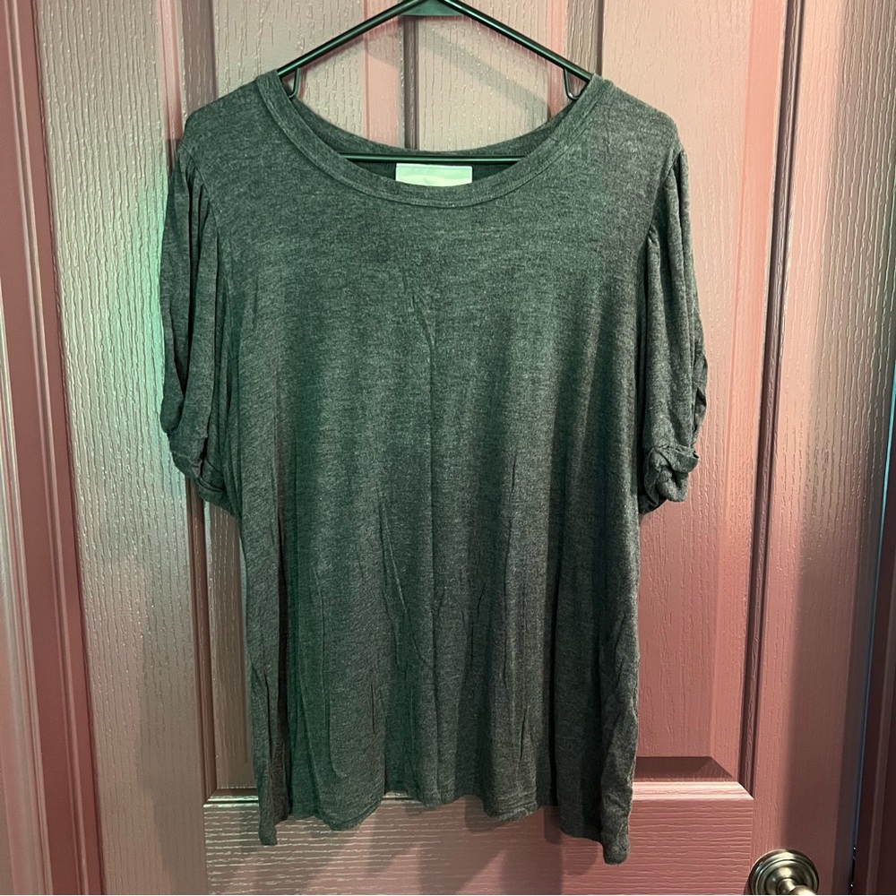Maeve Heather Gray Short Sleeve Tee